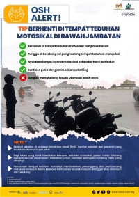 Tip Berhenti di Tempat Teduhan Motosikal di Bawah Jambatan