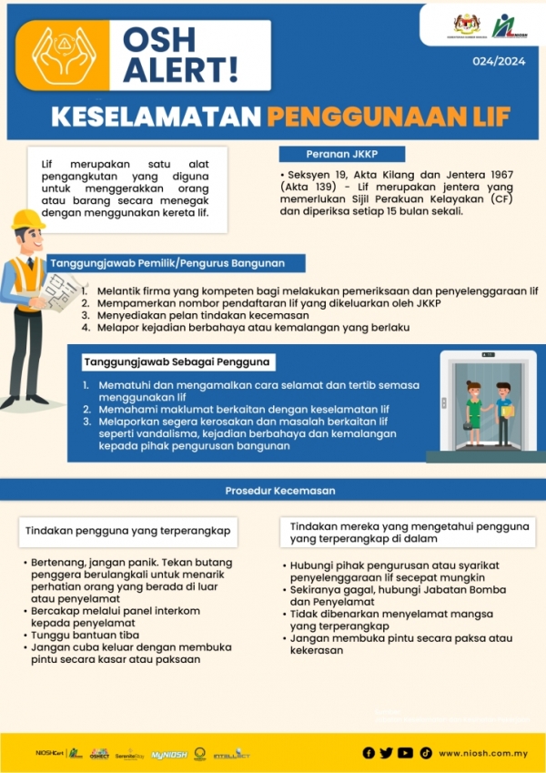 Keselamatan Penggunaan Lif