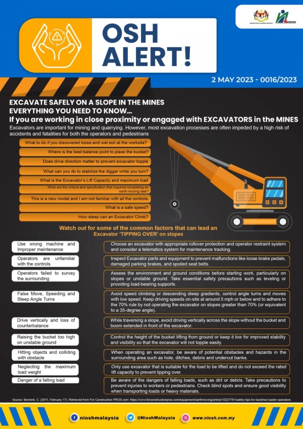 Excavate Safely on a Slope in the Mines